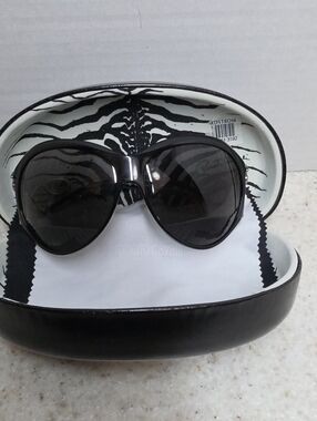 Roberto Cavalli Black Aviator Sunglasses with Dark Lenses